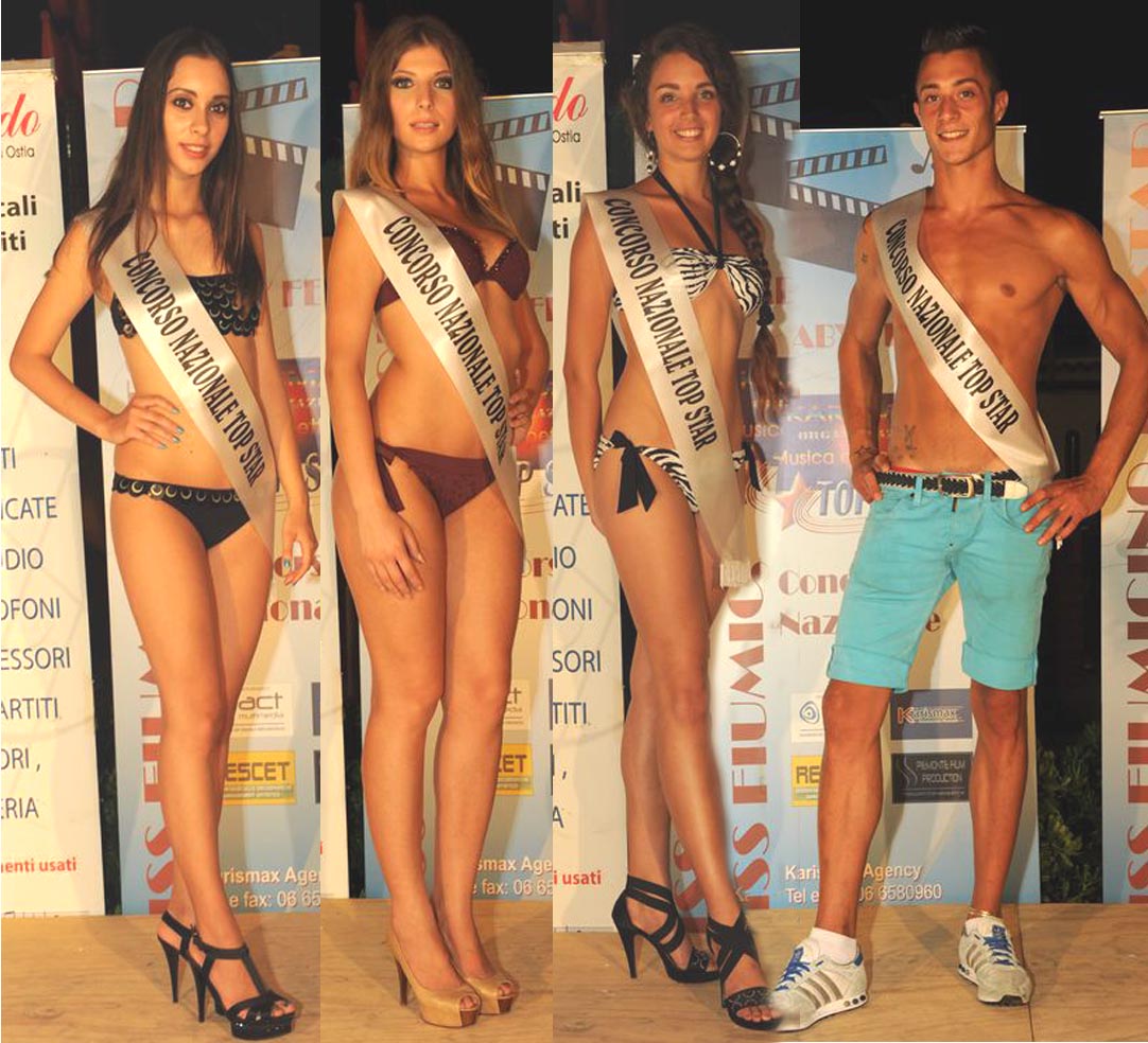 VIOLA SEVASTIANOVA, ALESSANDRA DOLCI , MADDALENA ZAHARIA E ALESSANDRO MISCEO si aggiudicano la 2.a semifinale a Miss e Mr Fiumicino 2012